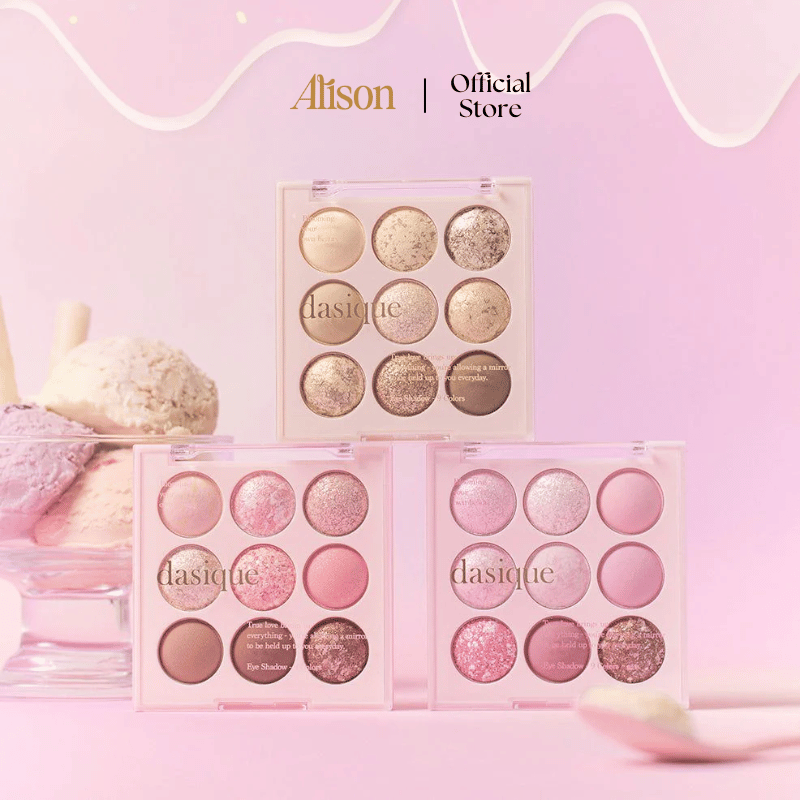 Phấn mắt Dasique Shadow Ice Cream Palette có sự đa dạng về chất liệu phấn giúp cho đôi mắt thêm phần long lanh 